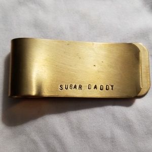 OCEANNE Metal Sugar Daddy Money Clip Wallet Gold